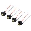 4 Packs Tail Light Socket Pre Wired Water Resistant DC12 To 24V 1156 BA15S Taillight Bulb Socket