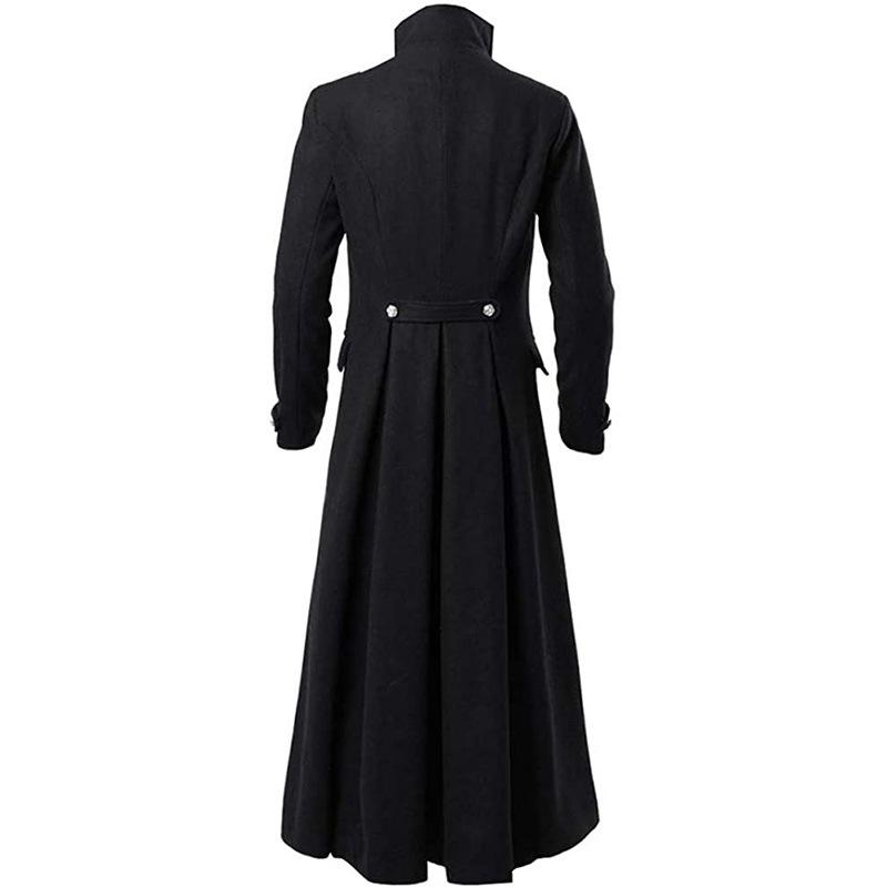 Medieval Steampunk Retro Gothic Coat Windbreaker Jacket Victorian Uniform Long Section Men Coat Cosplay Costumes