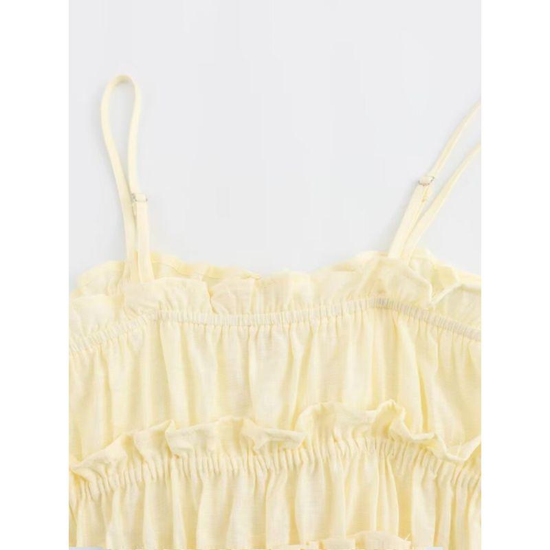 Kaslead New Arrival Women's Clothing Fashion Style Fashion Casual All-Match and Fresh Minimalist Tied Spaghetti-Strap Tops