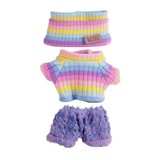 17cm Doll Clothes 3-Piece Hat Sweater Pants Sets Handmade Baby Doll
