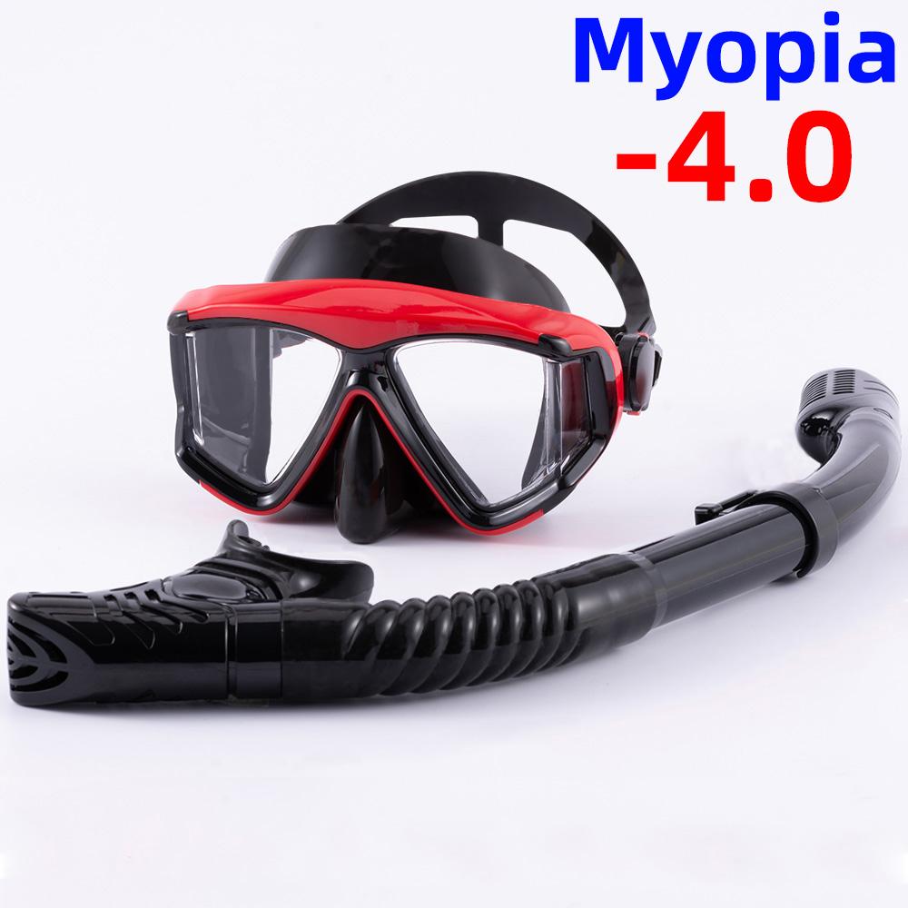 Оптический набор для подводного плавания с маской для близорукости, очки для плавания с близорукостью, панорамные очки с широким обзором для взрослых и молодежи
