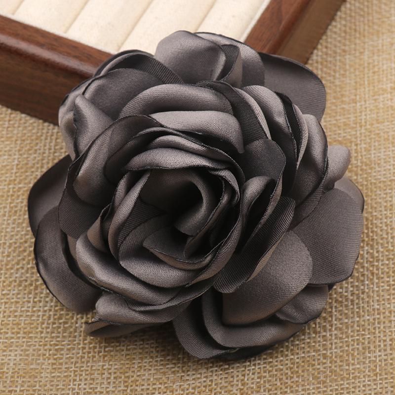 Burn Edge Rose Fabric Flower: 8.5cm Handmade Accessory for DIY Clothing and Jewelry