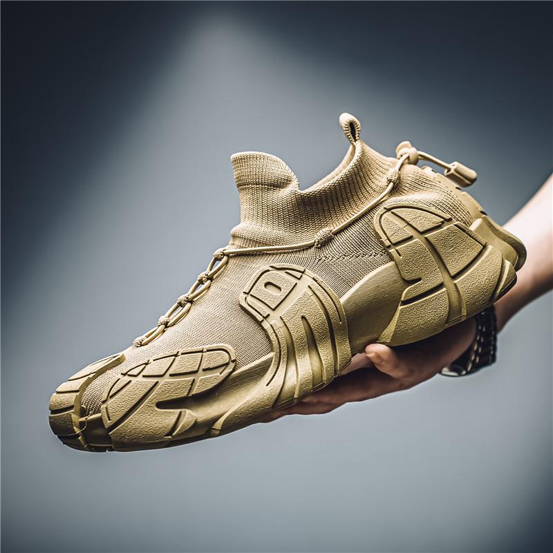 Мужская обувь лето дышащая 2025 новая обувь из мушиной ткани ультралегкая обувь-носки универсальные папины кроссовки мужская индивидуальность тренд