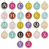 15x12mm New 26 Letters Initial Necklace Gold Chains Color Disc Pendant Necklace Alphabet Women Friends Family Letter Necklace