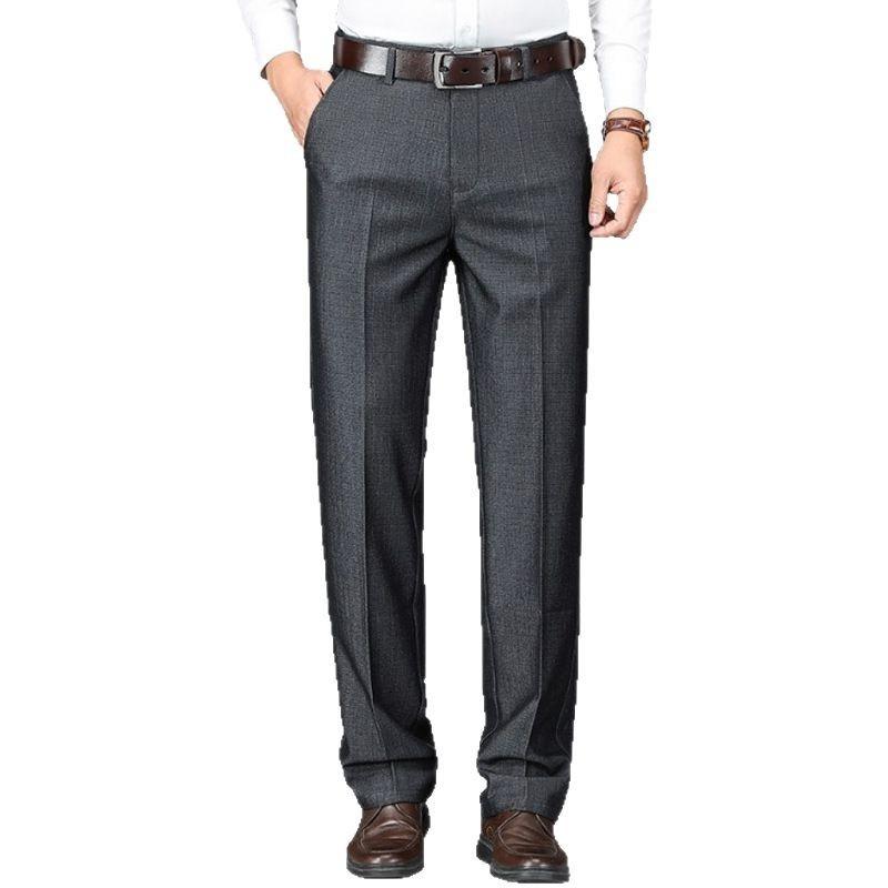 Новые летние тонкие мужские высококачественные повседневные брюки анти-Зоу ледяной шелк прямые большого размера брюки-костюм