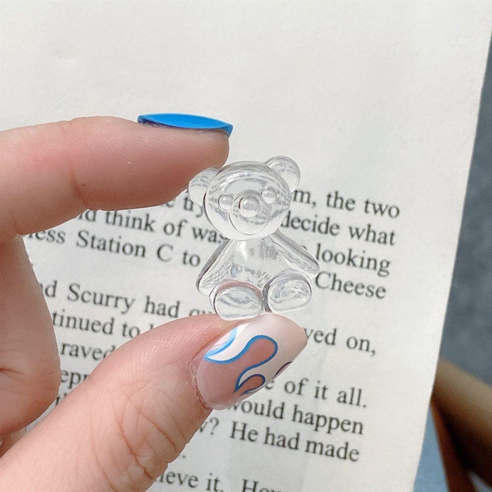 Прозрачная подставка для дизайна ногтей Медведь Доска для дизайна ногтей Карточка для самостоятельного создания ногтей Практика демонстрации ногтей Цветная карта