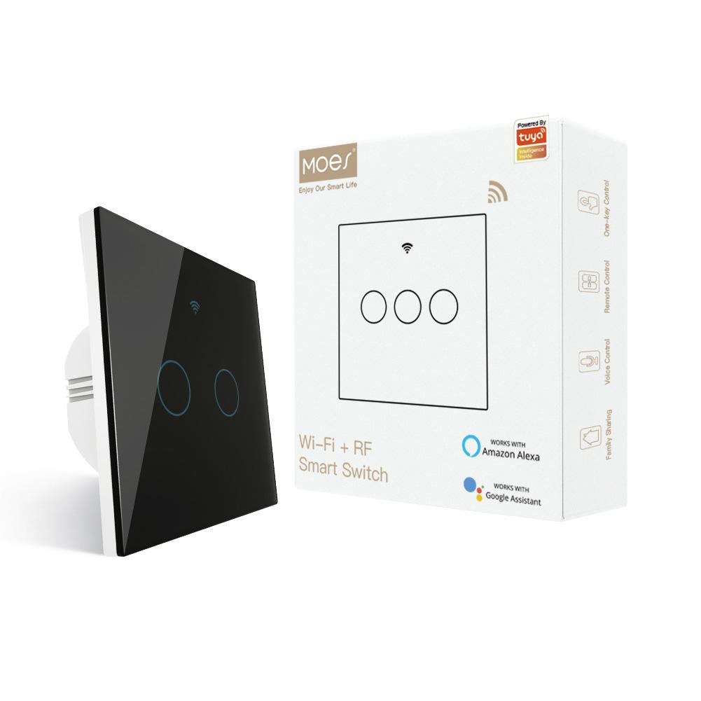 MOES Wifi Zigbee RF Smart Timer Wall Touch Switches NO Neutral Interruptor Inteligente Tuya Smart Home Devices System Automation