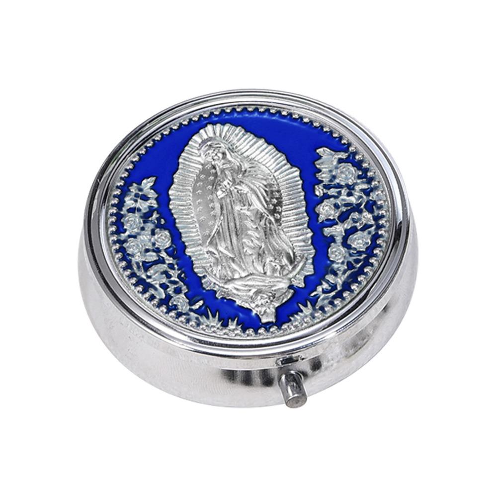 Classic Wowser Our Lady Prayer Rosary Storage Box Metallic Versatile Metal Gift Box Elegant Exquisite Jewelry Case Church Events