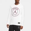 Jordan Paris Saint-Germain Imprinted Logo Long Sleeve T-Shirt Men Tops White CK9782-100