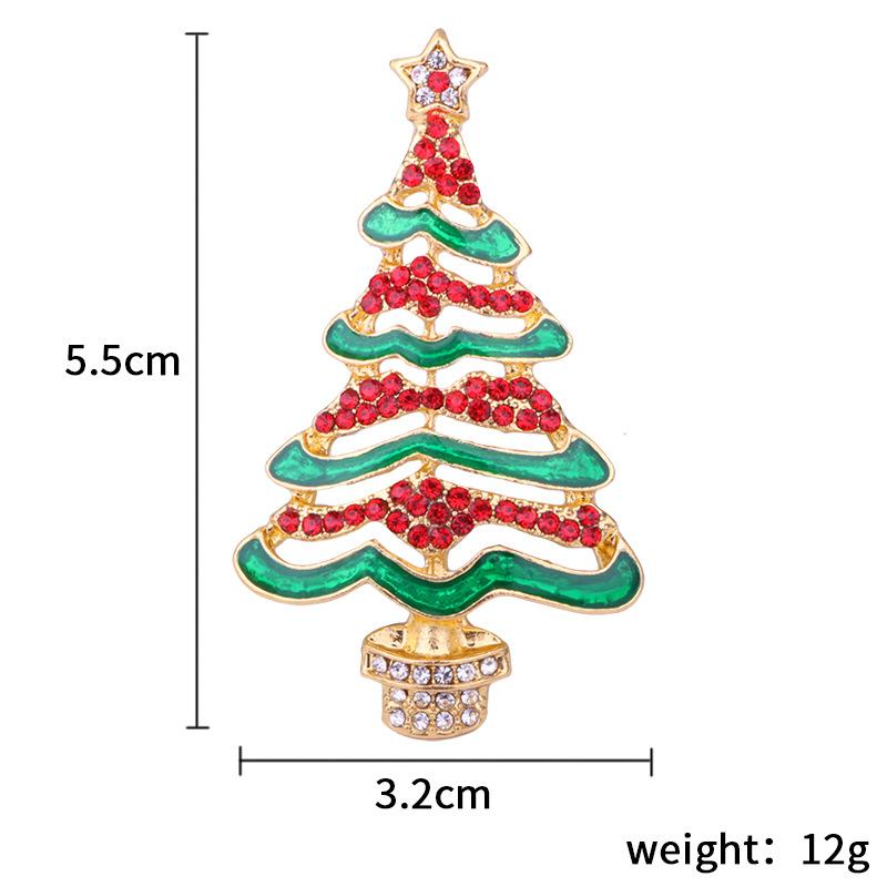 Christmas Brooches Set Tree Santa Snowman Sleigh Bell Boots Pin for Xmas Sweater Decoration Body Accessories