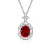 Серебряное ожерелье S925 с натуральным драгоценным камнем для женщин, многоцветный хрустальный кулон, универсальное украшение