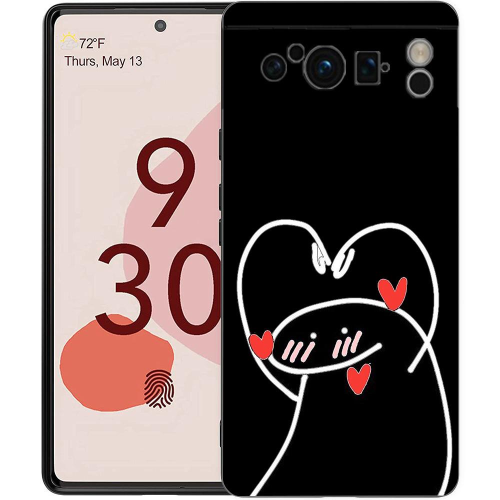 Чехол для телефона Google Pixel 9 8 8A 7 7A 6 Pro XL 6A 5G Черный Мягкий Ударопрочный Задняя крышка Оболочка из ТПУ Милый Мультяшный Matchman