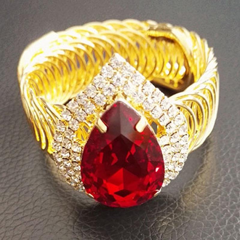 Сердце со стразами и цирконием, золотой весенний браслет для женщин, роскошные открытые винтажные браслеты для вечеринок