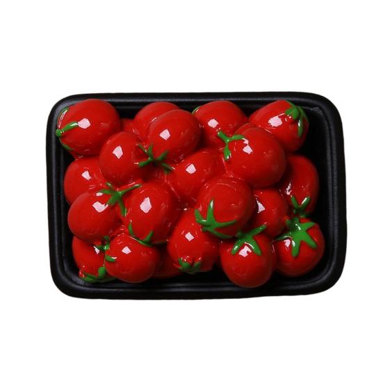 3D Simulated Fruit Fridge Magnet DIY Locker Kitchen Fridge Simulated Strawberry Watermelon Blueberry Boxed Food Magnetic Decoration Ornament