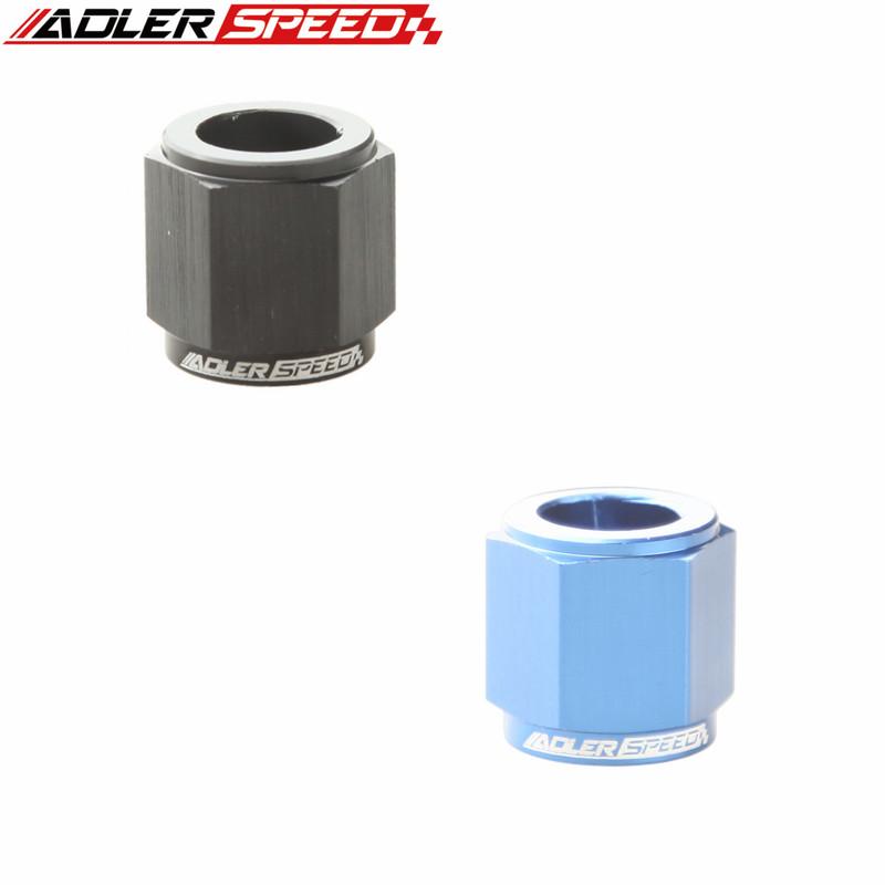 A Aluminum 8AN AN8 AN-8 To 1/2" inch Tube Nuts Fuel Fitting Adapter Black / Blue