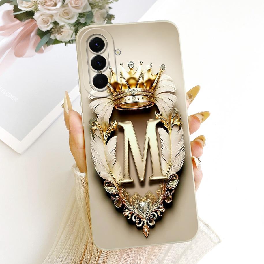 Для Samsung Galaxy A57 A37 A17 5G Чехол SM-A176B SM-A376B SM-A576B Ударопрочный Чехол Буква Корона Мягкий Funda Для Samsung F17 Coque