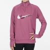 Nike Женский беговой топ с длинным рукавом Nike Dri-FIT Swoosh Run с полумолнией, темно-красный DD6842-507