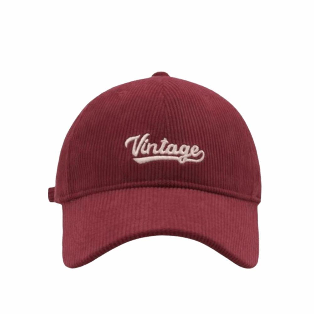 Corduroy Men Women Baseball Cap Korean Snapback Hat Adjustable Letter Embroidery Cap Unisex