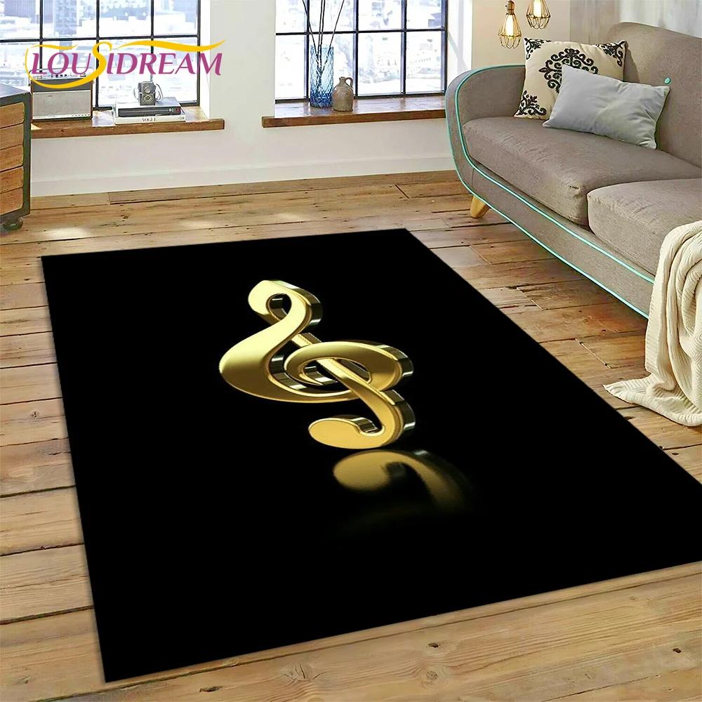 3D Piano Art Творческий ковер с музыкальной нотой для дома Гостиная Спальня Диван Коврик Декор, детский коврик Нескользящий напольный коврик