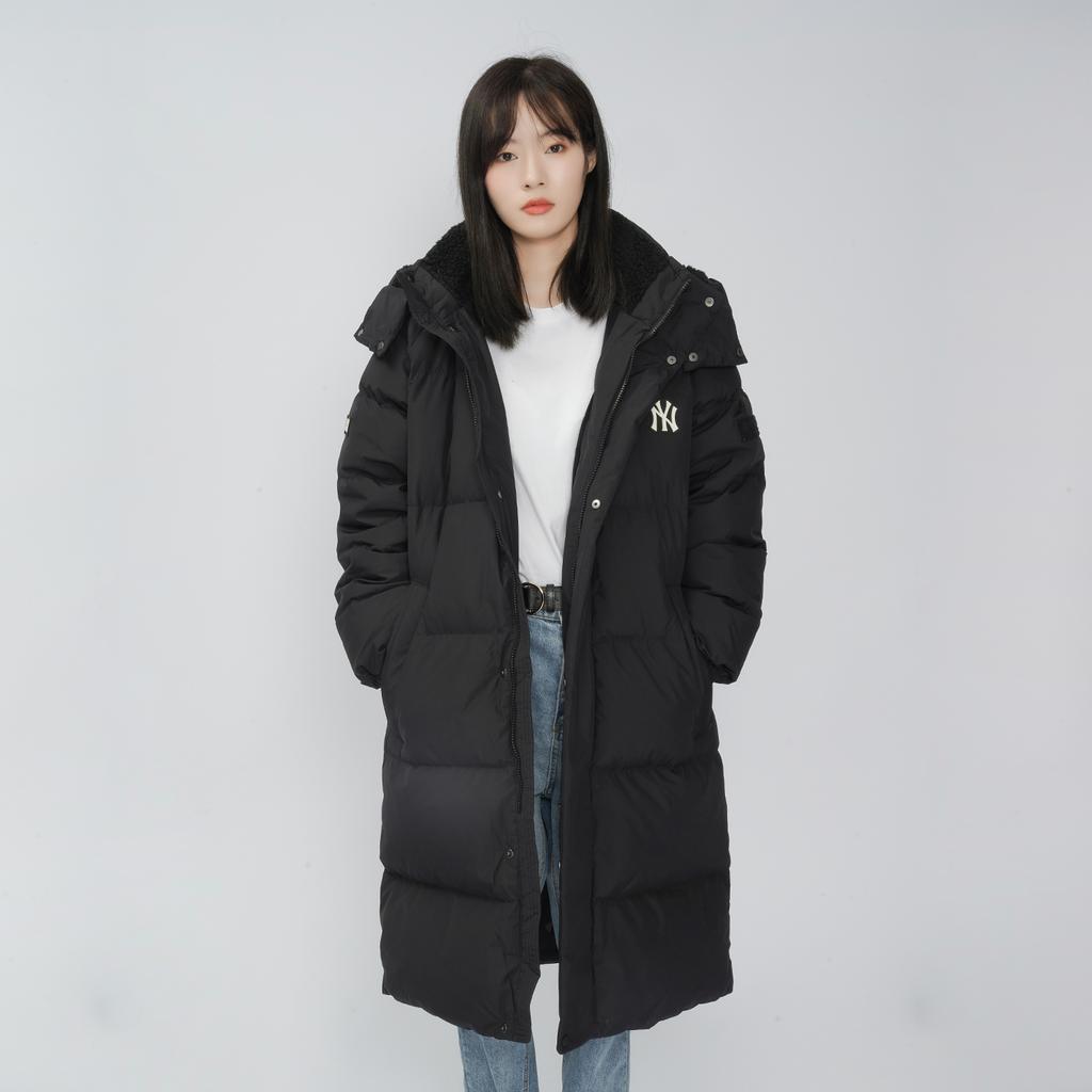 Новый пуховик MLB Зимний длинный унисекс Черный 3ADJEC816-50BKS