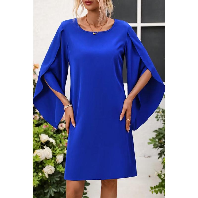 Летнее круглое шея накидка с коротким рукавом свободные женские повседневные платья элегантное синее платье больших размеров для женщин модное винтажное однотонное женское короткое платье 25913
