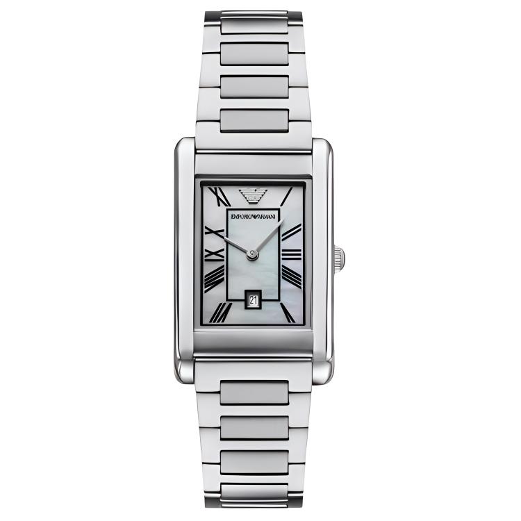 Emporio Armani Quartz Watch Stainless Steel Band 25*38mm Mother Of Pearl Dial Waterproof 50m Business Style Men watches AR11664