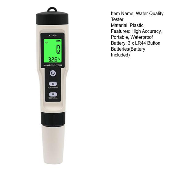 PH-метр, цифровой тестер качества воды, высокая точность, водонепроницаемый, с питанием от батареи, портативный тестер PH для питьевой воды, ручка