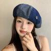 Retro Octagonal Hat, Women's Big Head Circumference Shows Their Face, Small Beret, Thin Breathable Casual Versatile Bud Hat