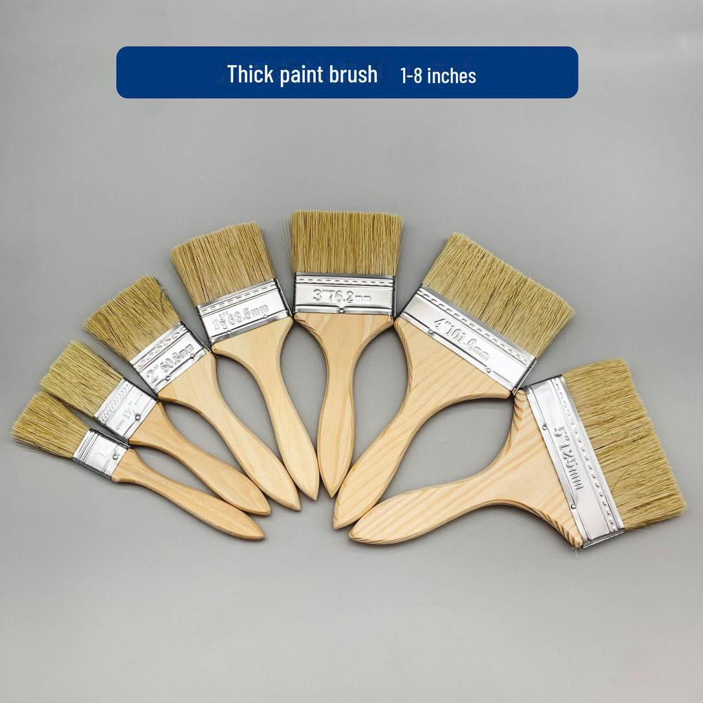 Щетка для барбекю и пыли из натуральной свиной шерсти - мягкая, коричневая, промышленная водонепроницаемая для домашнего использования