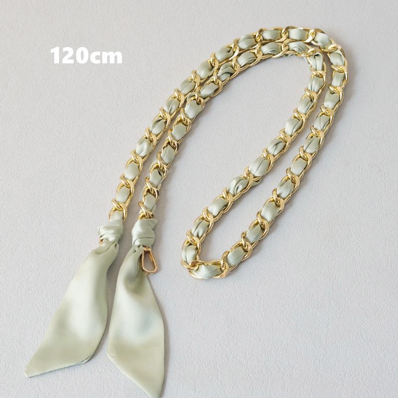 Новая Мода Весна Женская Сумка Аксессуар Цепочки Съемный Длинный Кросс-Боди Однотонный Милый Шелковый Ремешок Женский Роскошный Цепочный Ремень Ручки для Сумки