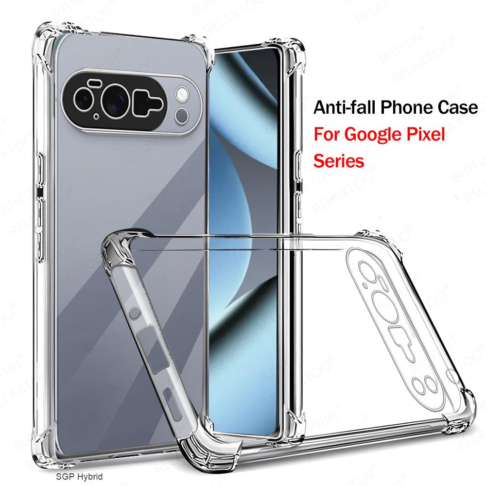 Силиконовый ультратонкий чехол для Google Pixel 10 Pro XL 9 9a 8 8a 7 7a 6 6a Прозрачный корпус Прозрачная задняя крышка Google 10Pro 9Pro XL