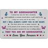 EE&YU Goddaughter Card Gifts - Goddaughter Birthday Valentines Day Gifts, I Love My Adult Goddaughter Gifts, Proud Goddaughter Present