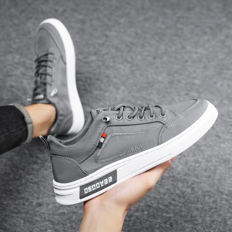 Мужская противоскользящая и износостойкая однотонная уличная модная повседневная обувь, спортивная обувь, мужская обувь, обувь для доски