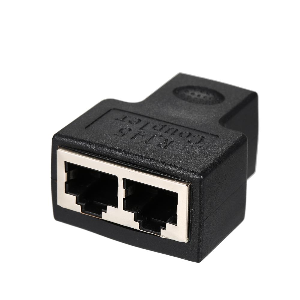 Разъем адаптера разветвителя RJ45 с 1 по 2 гнездовых порта для CAT 5/CAT 6/CAT 7