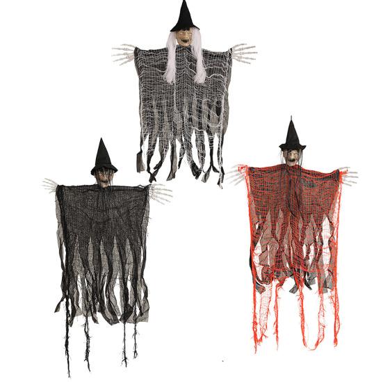 Хэллоуин Подвесное Украшение Призрак Жуткий Летающий Череп Призрак для Реквизита Дома с Привидениями В помещении На улице Веранда Двор Дерево Декор