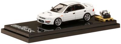 Масштабная модель Subaru Impreza WRX 1992 года HJ64 с открывающимся капотом и двигателем, отделка 'Feather Finished', HJ642013AW 1/64 (GC8) Модель, Белый, Модель,