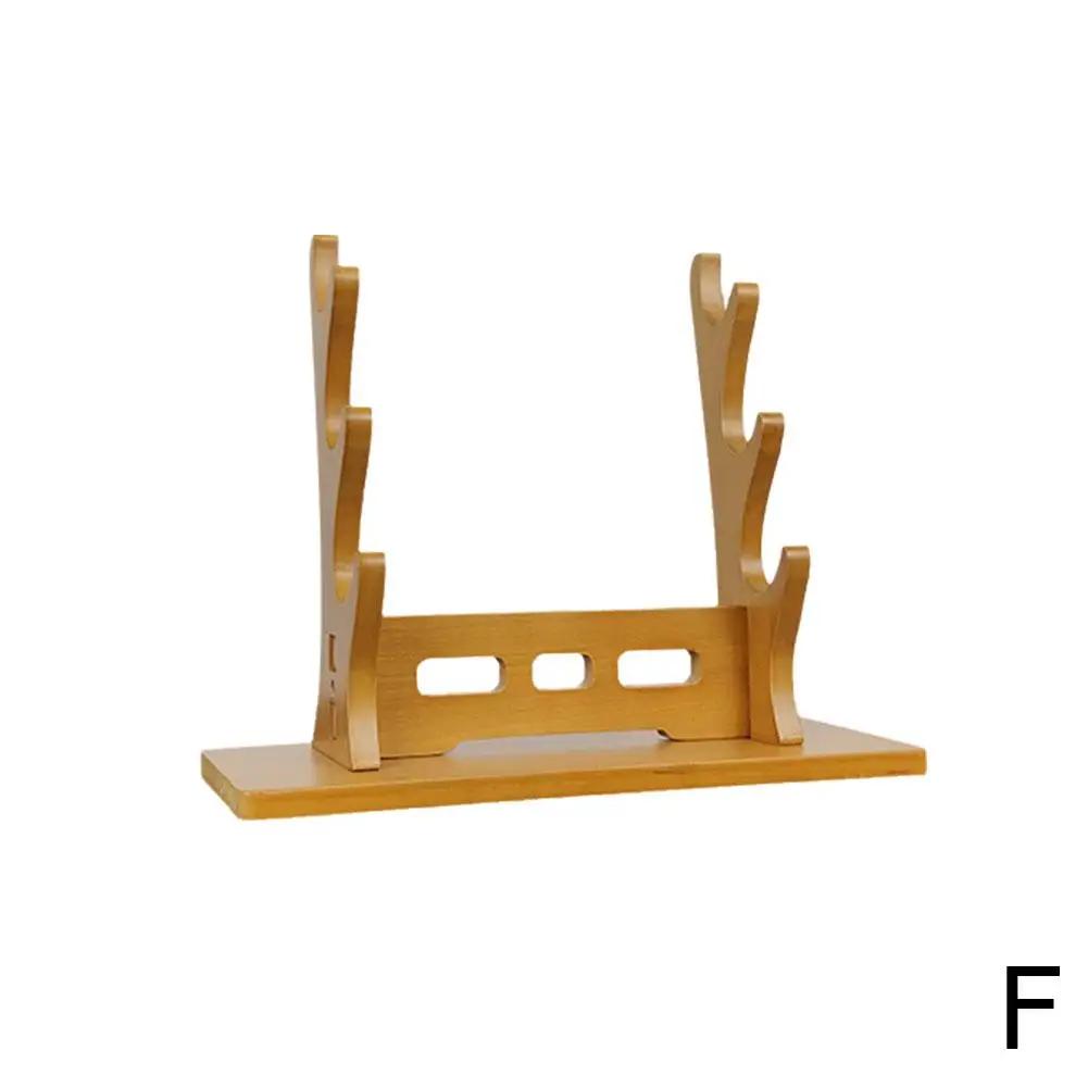 Деревянная подставка Полка для хранения Катаны Подставка Держатель Самурайская стойка Декорация Настоящий размер Органайзер для демонстрации мечей Японская комната Ka M0B3