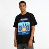 Retro Cartoon Radio Print T-Shirt Unisex Casual Loose Fit Top Fun Graphic Tee for All Ages Pure cotton T-shirt