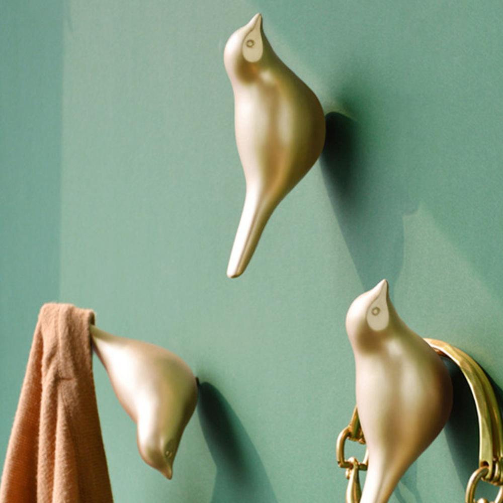 Креативный крючок для украшения птицы, настенная вешалка для двери спальни, 3D одинарный крючок, крючок для пальто, простое настенное украшение