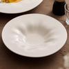 Чисто белая нестандартная глубокая тарелка керамическая салатная тарелка толстая суповая тарелка креативные тарелки в форме соломенной шляпы керамическая специальная посуда для гостиниц