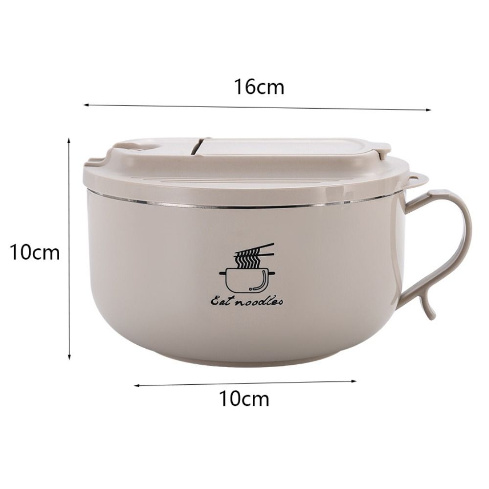 with Chopsticks and Fork Instant Noodle Bowl 1300ml Lunch Box Portable Ramen Bowl  Student
