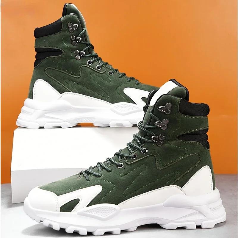 Зимняя мужская обувь Повседневная обувь на толстой подошве Износостойкие ботинки Удобные мужские ботинки Рабочая обувь Повседневные кроссовки