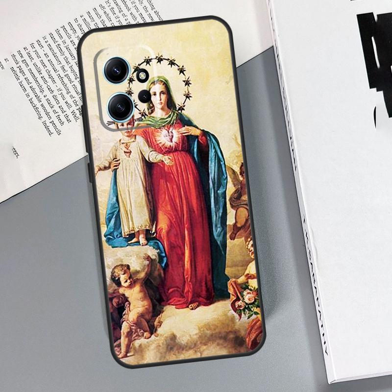 Чехол с изображением Девы Марии для Xiaomi Redmi Note 14 Pro 10 11 12 13 15 Pro Чехол для Redmi 15 13C 12C 10C 14C 15C