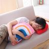 Cute Rainbow Shaped Pillow Kids Plush Toy Office Sleeping Neck Pillow Children's Room Soft Comfortable Cushion Home Decor