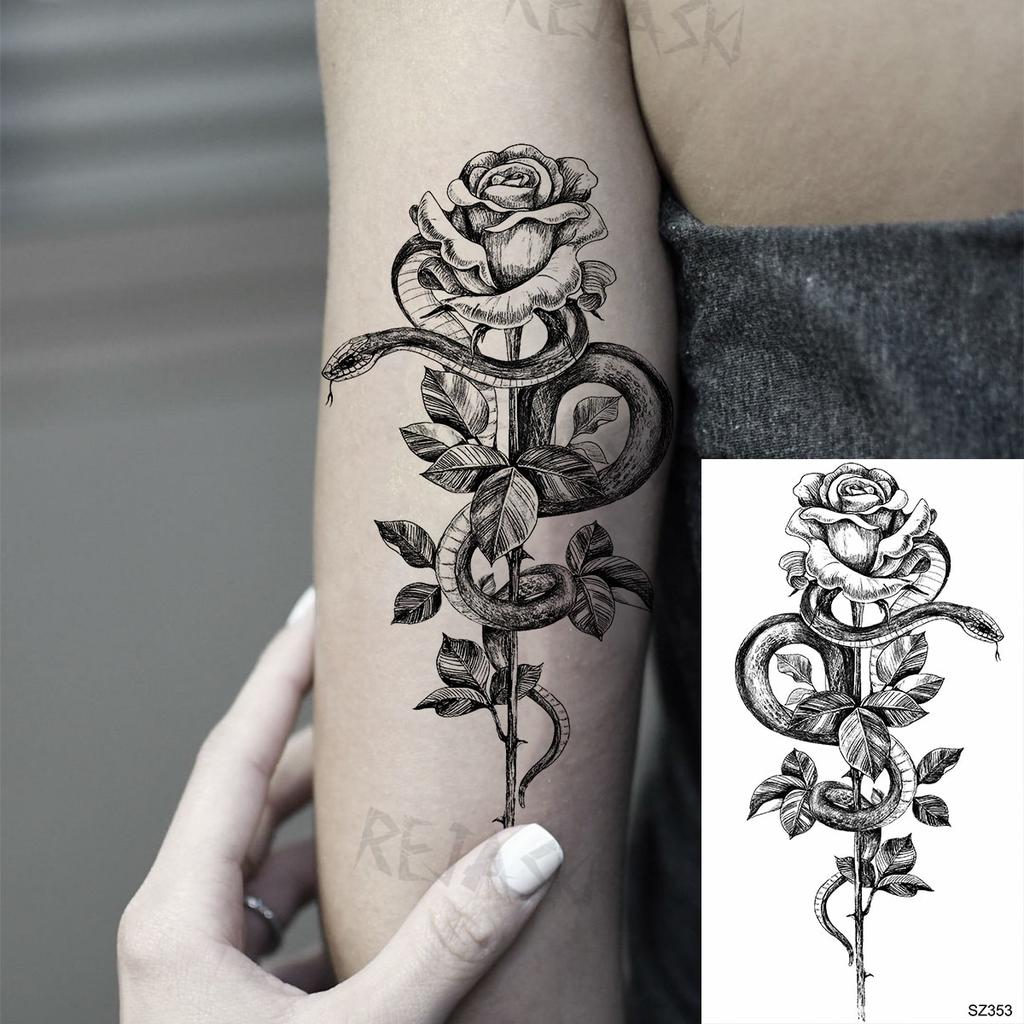 Hyacinth Daisy Temporary Tattoos For Women Girl Lavender Peony Fake Tattoo Sticker Daffodil Tulip Wrist Fashion Waterproof Tatoo