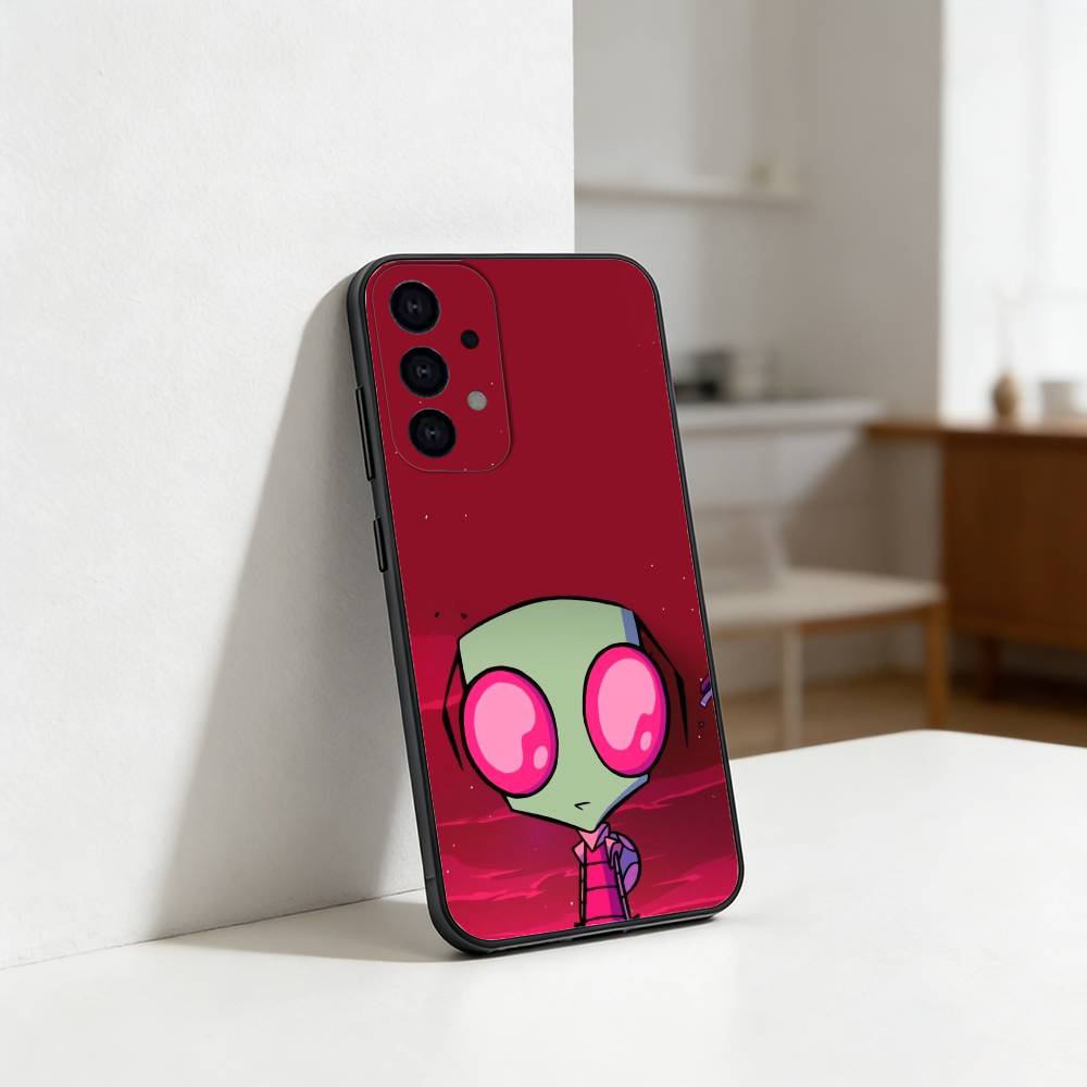 Мультяшный чехол для телефона I-Invader Zim Gir для Samsung S25, S24, S21, S22, S23, S30, Ultra, S20, Plus, Fe, Lite Черный корпус