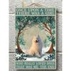 Vintage Samoyed Metal Poster, Retro Dog Wall Art Decor