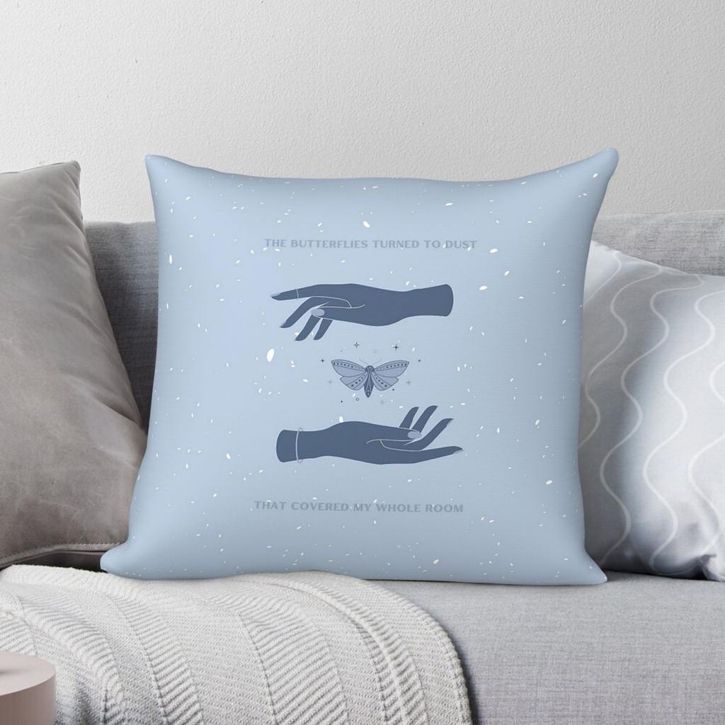 Butterflies Turned To Dust That Covered My Whole Room Pillowcase Polyester Linen Velvet Zip Decorative Pillow Bed Cushion Cover