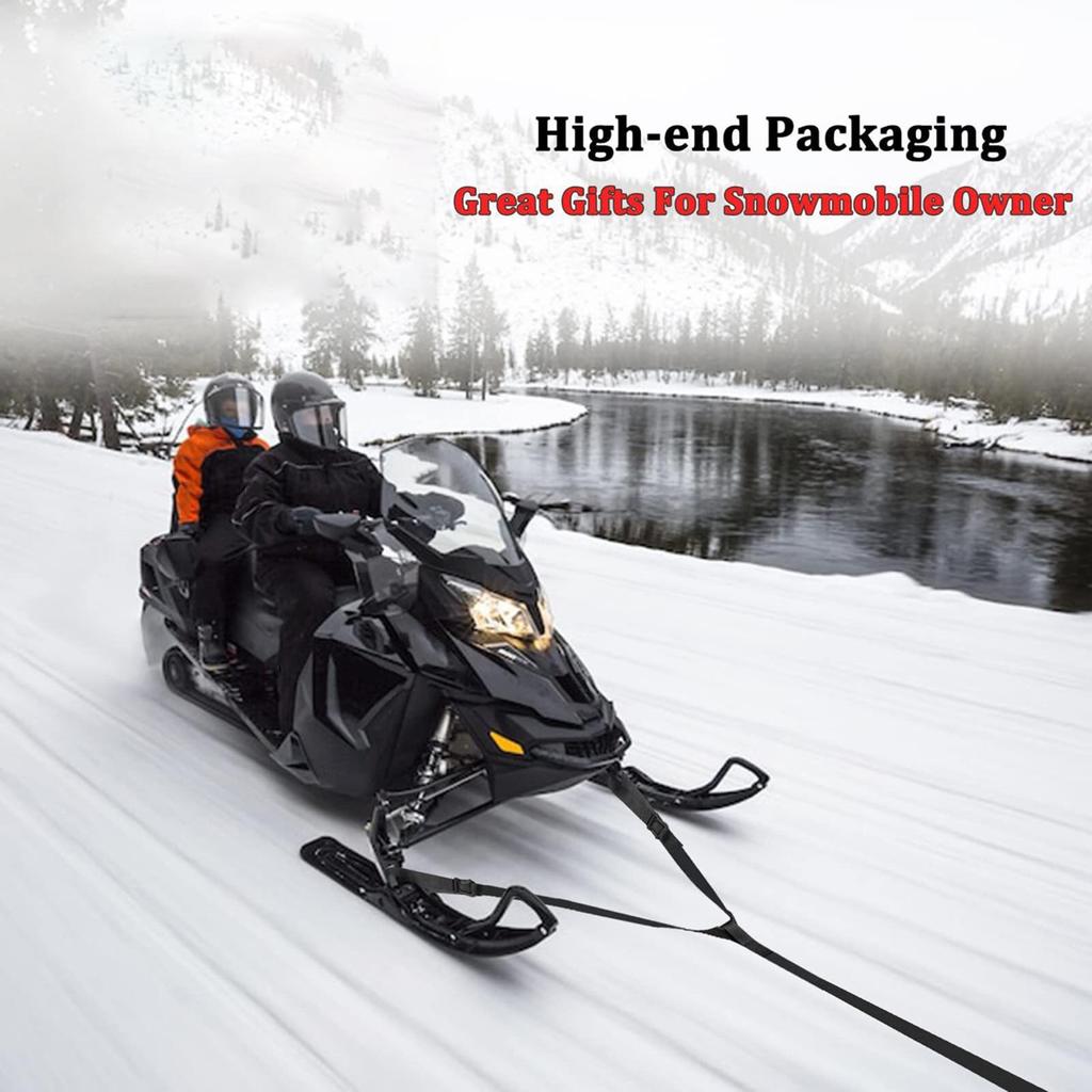 Tow Rope Heavy-Duty Safety Tool With Hook Snowmobile Sled Pull Tow Strap For Winter Off Road Adventures Camping Snowboards Trail