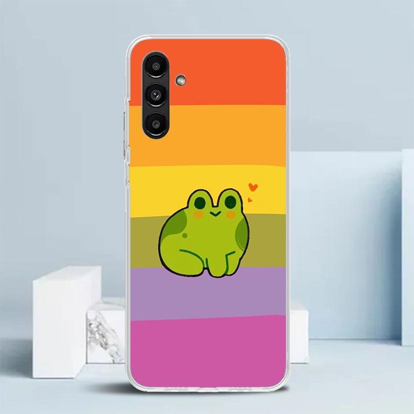 Коттеджкор Лягушка Гриб Кавайный Чехол для Телефона Для Samsung Galaxy A17 A37 A57 A16 A15 A14 A13 A56 A55 A54 A53 A36 A35 A34 A33 A26 A